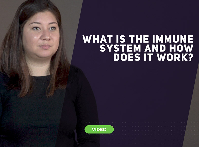 Image of Dr. Alicia Wooten, a deaf educator with text reading "What is the immune system and how does it work?"